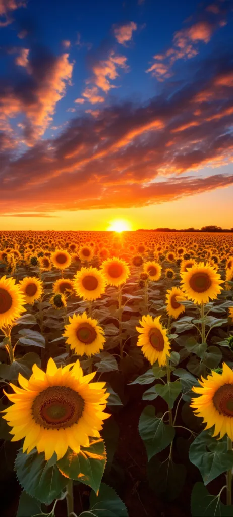 Fondo de pantalla de girasoles generado con IA