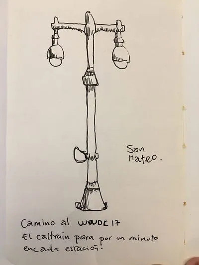 Luces de plataforma de estación del Caltrain 1