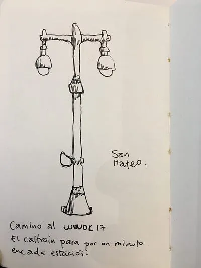 Luces de plataforma de estación del Caltrain 2
