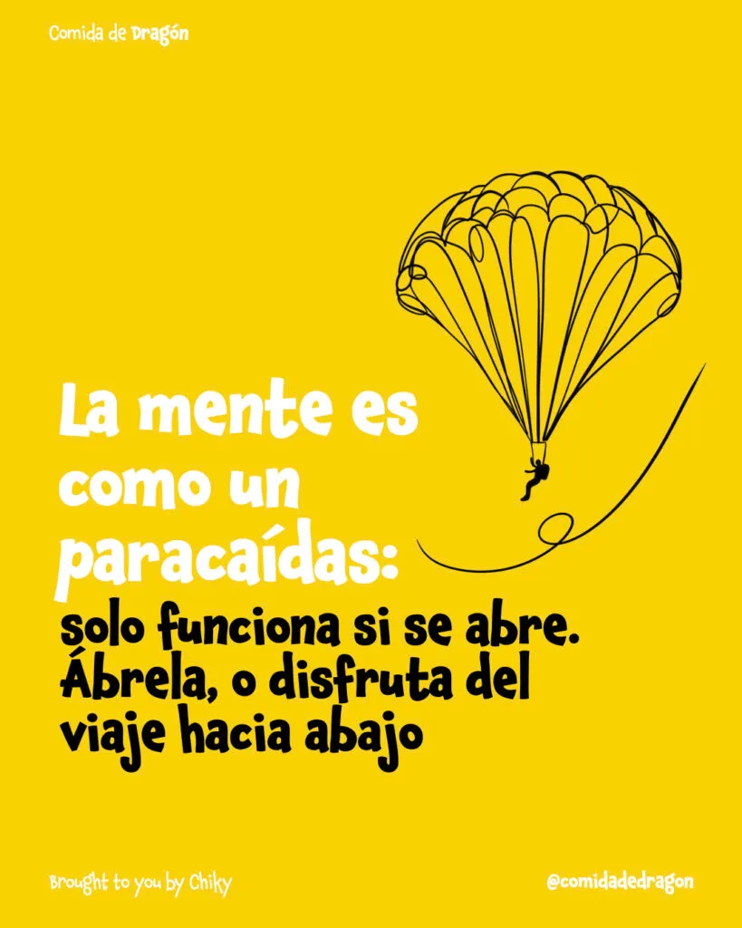 Panel 10: La mente abierta como un paracaídas desabierto