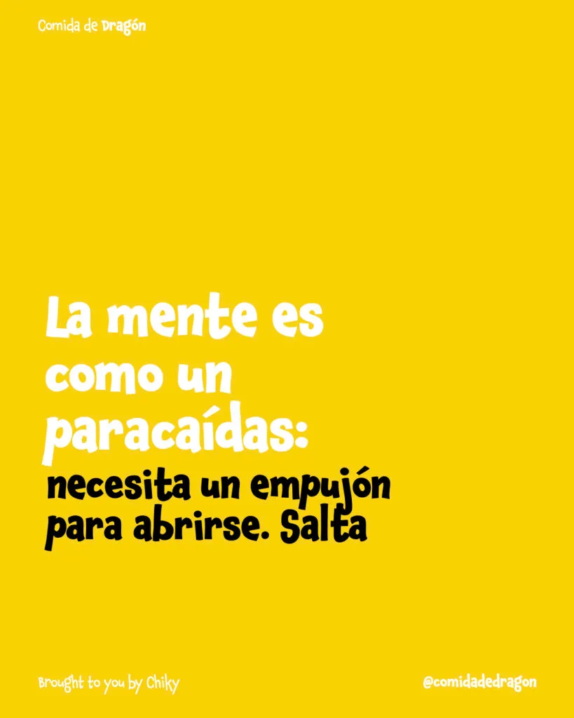 Panel 1: El paracaídas de la mente cerrada